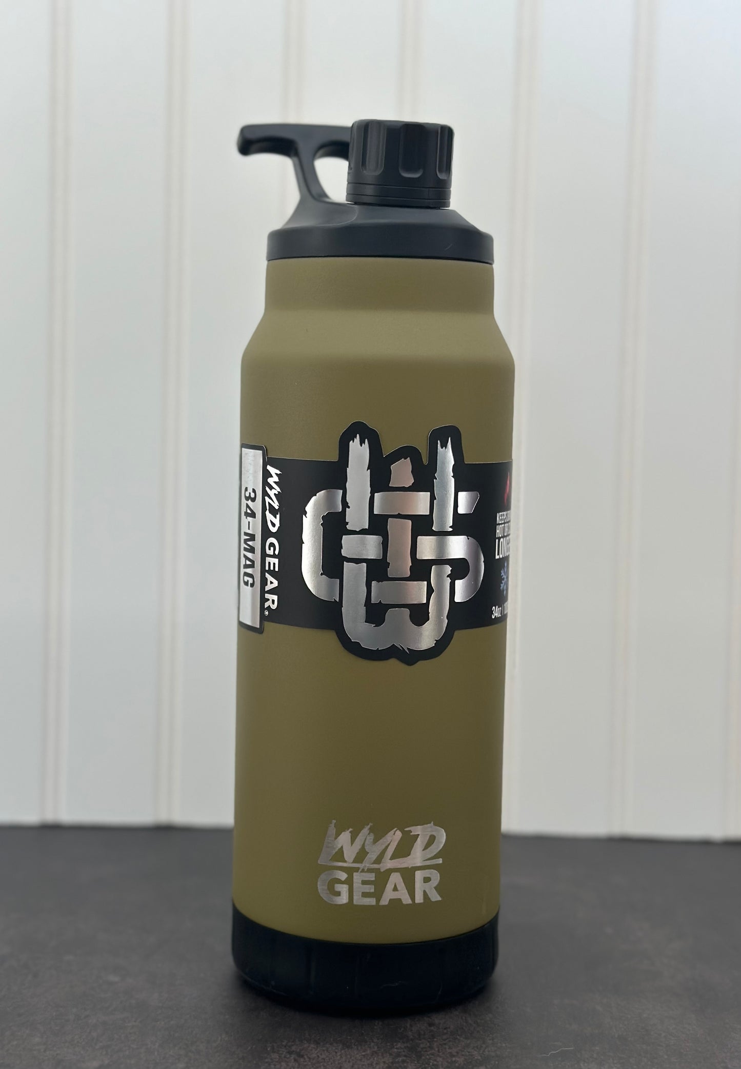 WYLD GEAR 34oz MAG-Flask, Stainless Steel 34oz MAG Bottle