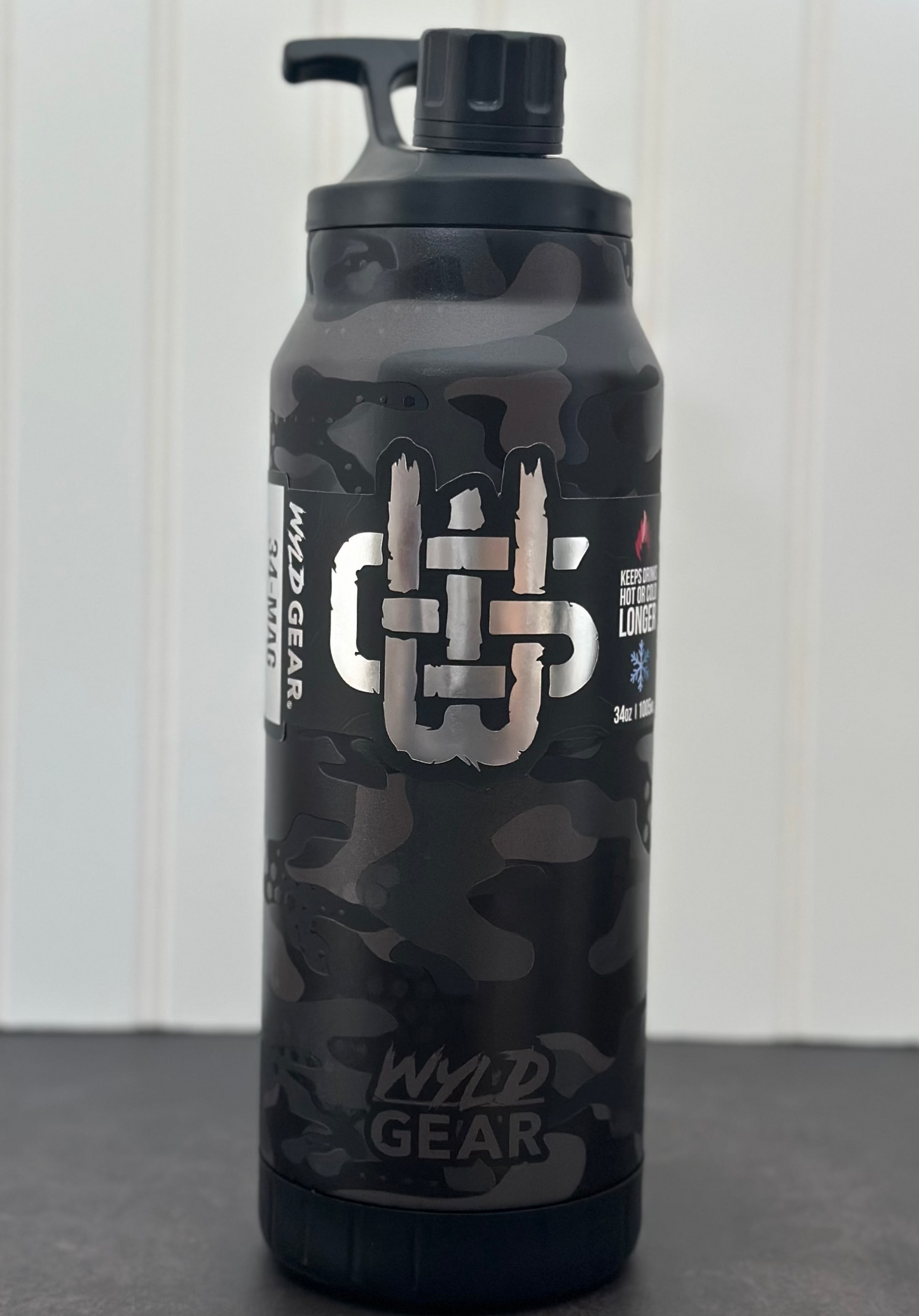 WYLD GEAR 34oz MAG-Flask, Stainless Steel 34oz MAG Bottle