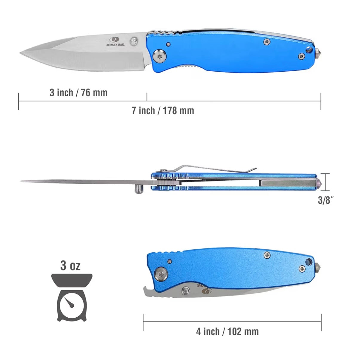 Call Sign Knife with MA and Finish Strong Logo – Pyro